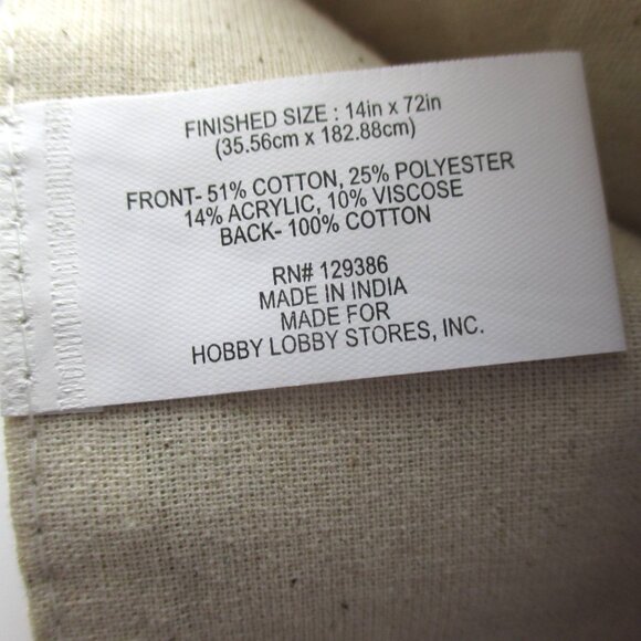 Fabric Plaid Cotton Table Runner 14" x 72" FALL Farmhouse MULTICOLOR PLAID NWT - Picture 3 of 5